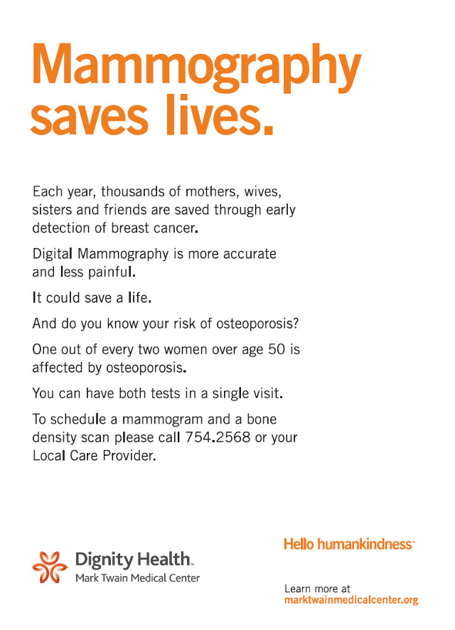 Mammography Saves Lives…Schedule Your Appointment Today