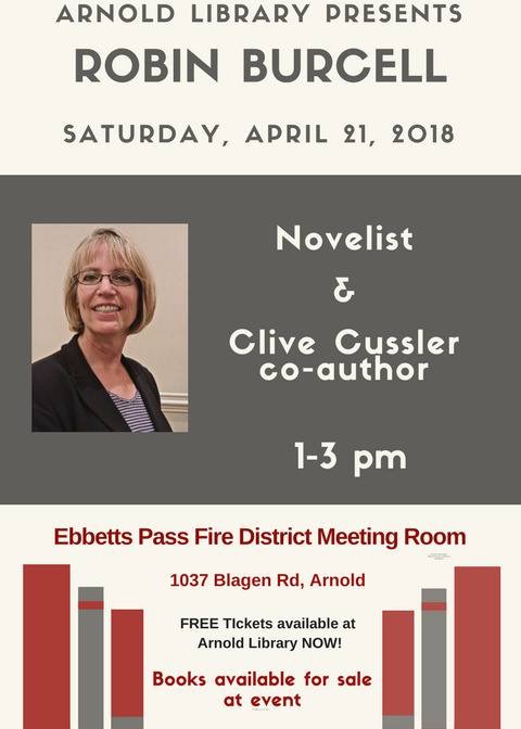 The Arnold Library Presents an Afternoon with Robin Burcell, Novelist & Clive Cussler Co-Author