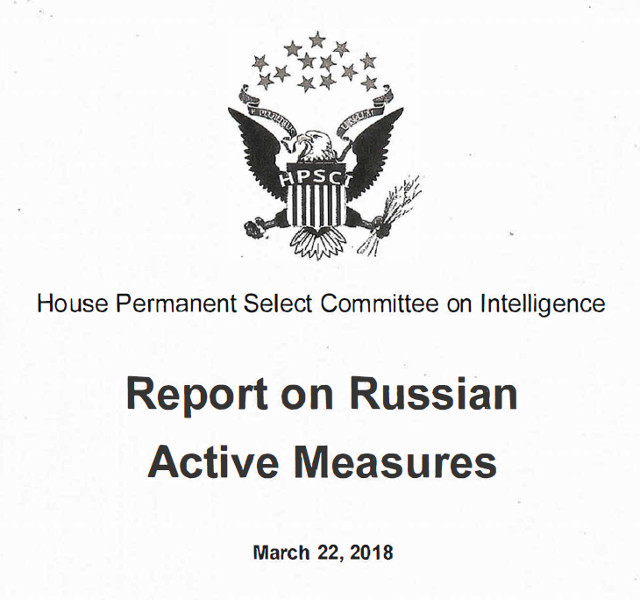 House Intelligence Committee Report on Russian Active Measures Released to Public