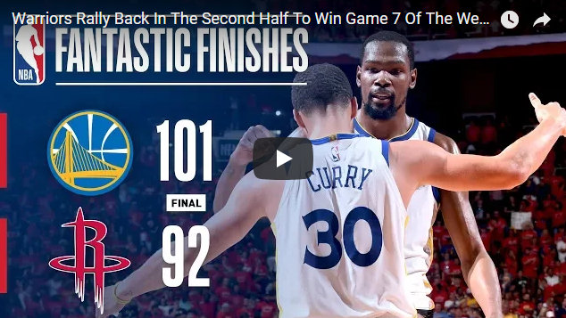 Warriors Catch Fire in 2nd Half, Take Series & Head Back to Finals 101 – 92
