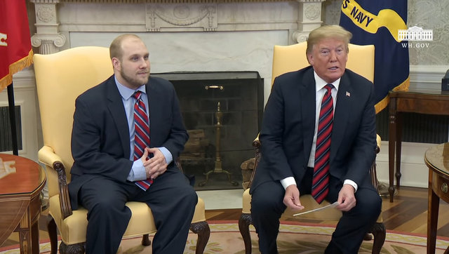 President Trump in Meeting with U.S. Citizen Joshua Holt Freed From Venezuela