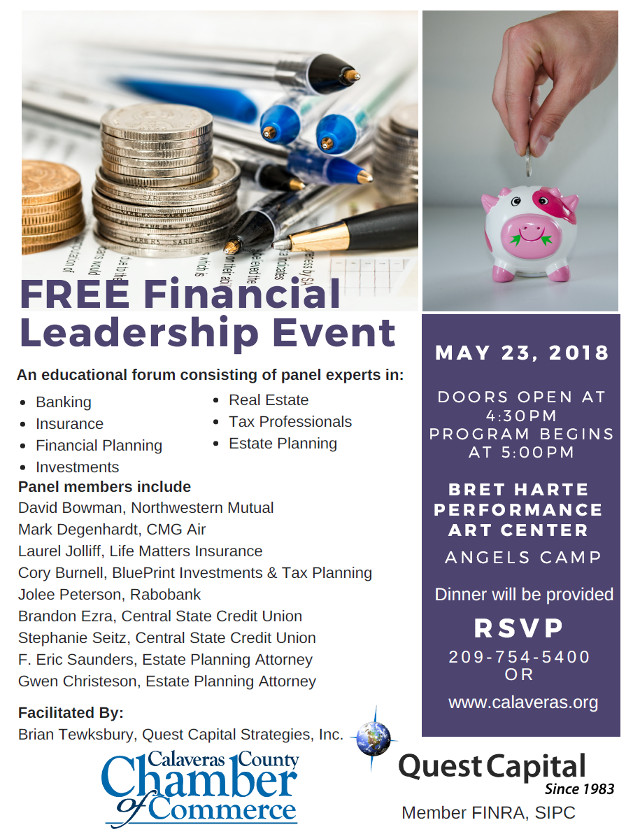 Calaveras County Financial Leadership Forum is May 23rd