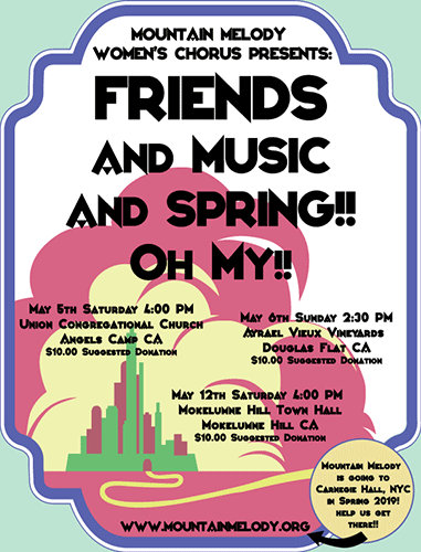 Mountain Melody Spring Concerts May 5th, 6th & 12th