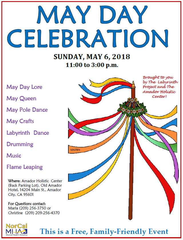 Reminder May Day Celebration in Amador