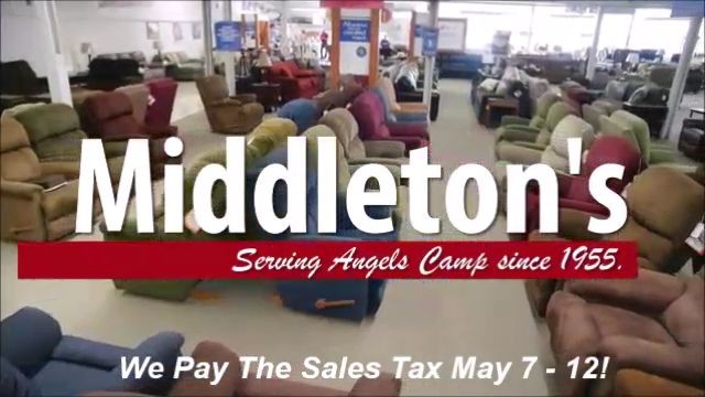 At Middleton’s We Pay The Sales Tax All This Week!!