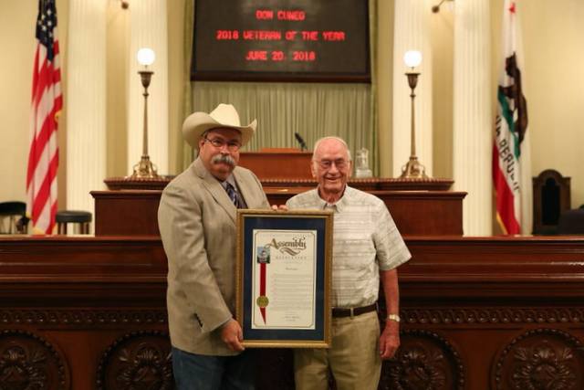 Congratulations to 5th Assembly District’s Veteran of the Year, Don Cuneo!