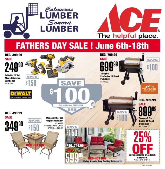 Shop Local, Shop Often For Father’s Day at Calaveras & Sonora Lumber