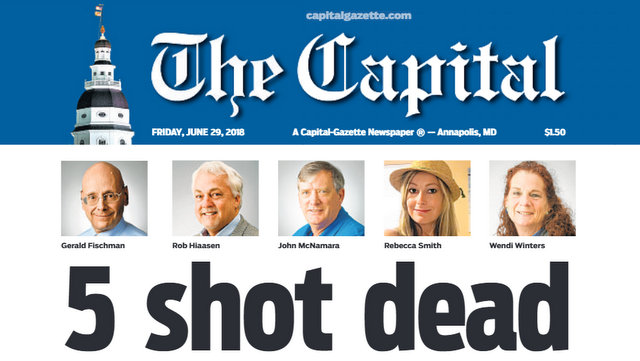 Capital Gazette Shooting Suspect Charged with Five Counts of First-Degree Murder