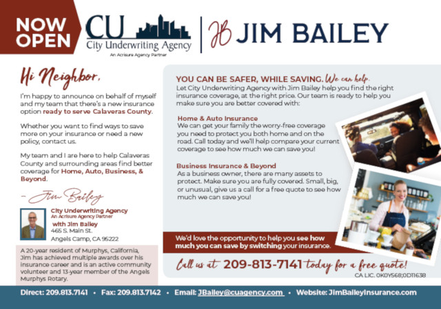 Jim Bailey Can Insure Your “Building & Loan” & Help You With Almost Any Insurance Need