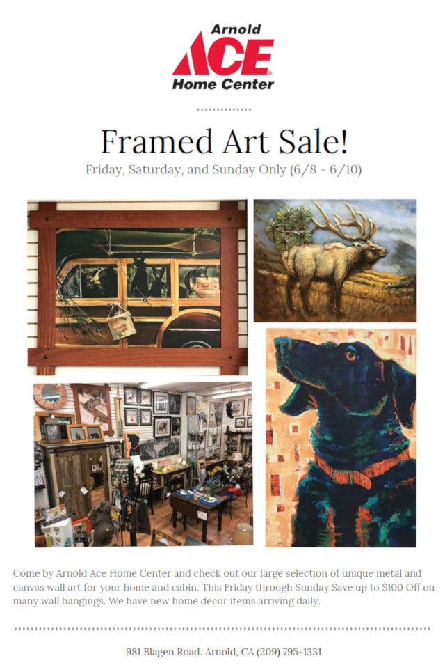 Framed Art Sale at Arnold Ace Home Center!