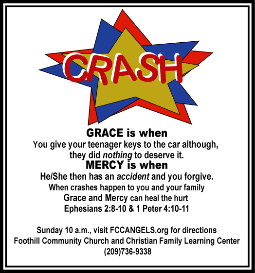Grace & Mercy after a Crash is Sermon Topic Today at Foothill Community Church