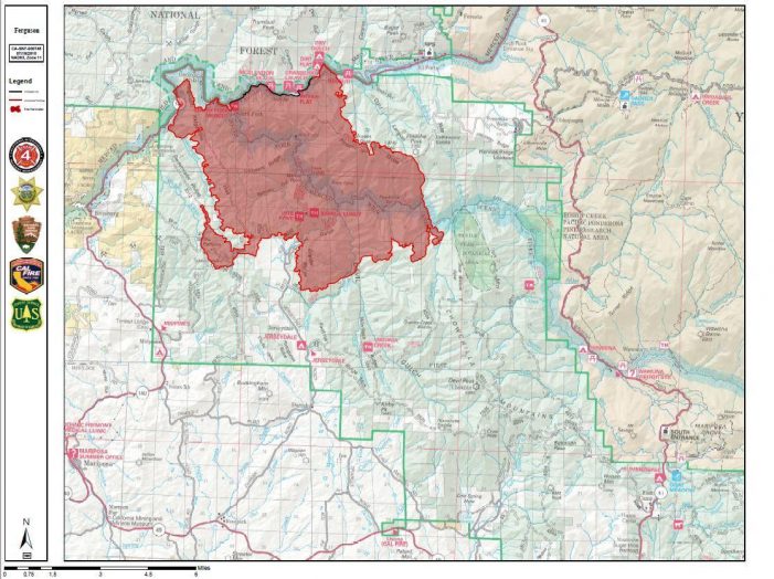 The Ferguson Fire Scorches its way to 21,541 Acres, Containment Climbs to 7%, No Structures Lost, 2,711 Personnel, 2 Firefighters Injured, 1 Fatality