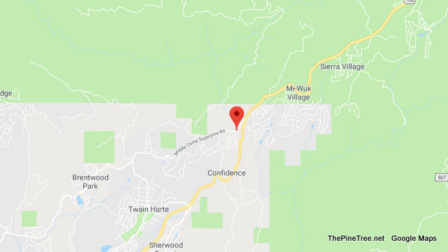 Traffic Update….Vehicle vs Tree near Leisure Dr / Middle Camp Sugar Pine Rd