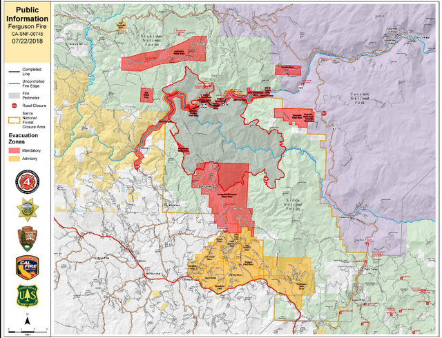 Firefighters Make Progress on Ferguson Fire now 33,743 Acres & 13% Containment!  199 Engines, 46 Water Tenders, 16 Helicopters, 66 Hand Crews, 43 Dozers, & 3,033 Total Personnel