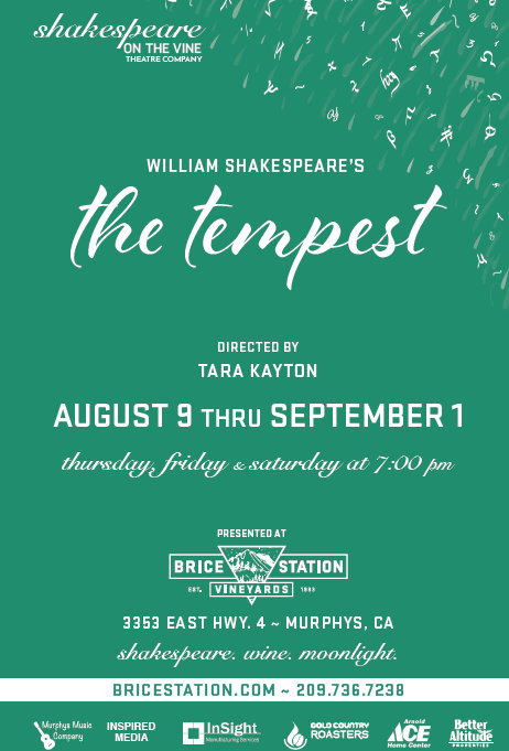 William Shakespeare’s The Tempest, Directed by Tara Kayton, Presented by Shakespeare on the Vine