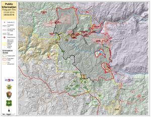 Ferguson Fire August 6th Morning Update, 91,502 Acres, 38% Containment & 2,689 Personnel