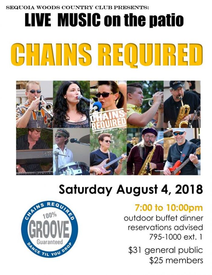 Chains Required Live on the Patio Tonight at Sequoia Woods