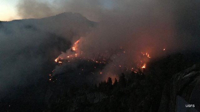Donnell Fire Grows to 1,750 Acres, 0% Contained, Hwy 108 Closed in Fire Area