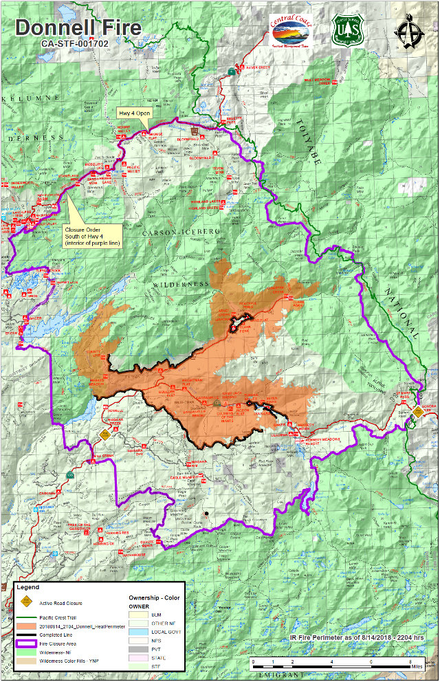 The Donnell Fire Now 29,756 Acres, Firefighters Making Progress & Smoke Output Starting to Drop