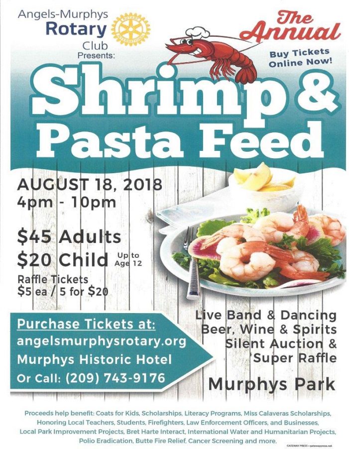 Party Like a Rotarian at the Angels Murphys Rotary’s Annual Shrimp Feed