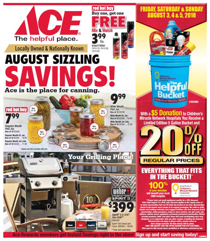 Buckets of Savings This Weekend at Arnold Ace Home Center