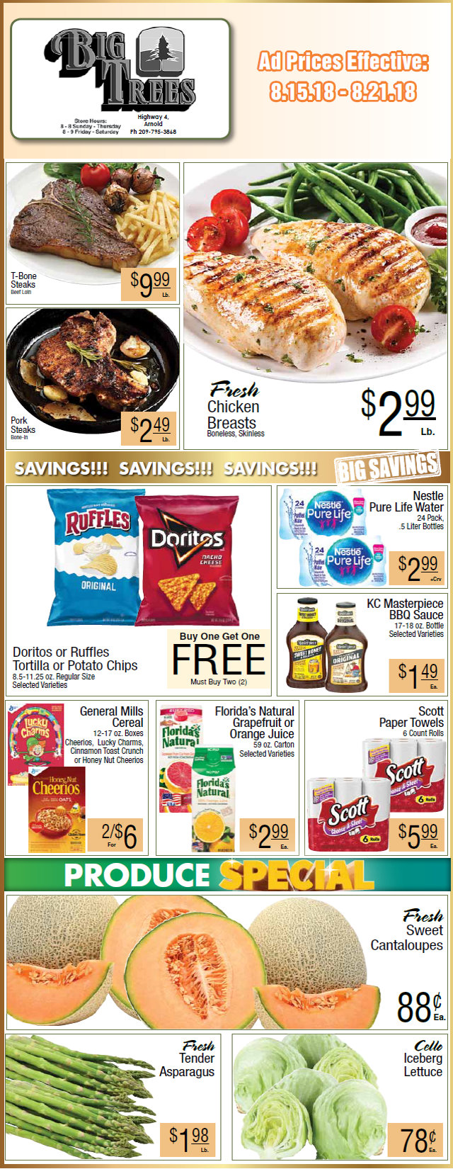 Big Trees Market Weekly Ad & Grocery Specials Though August 21