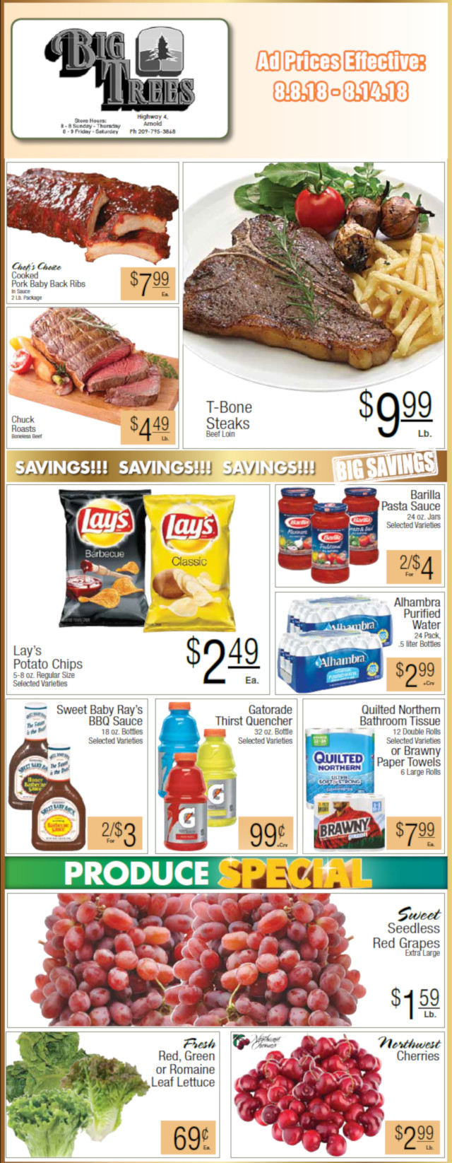 Big Trees Market Weekly Ad & Grocery Specials Through August 14th