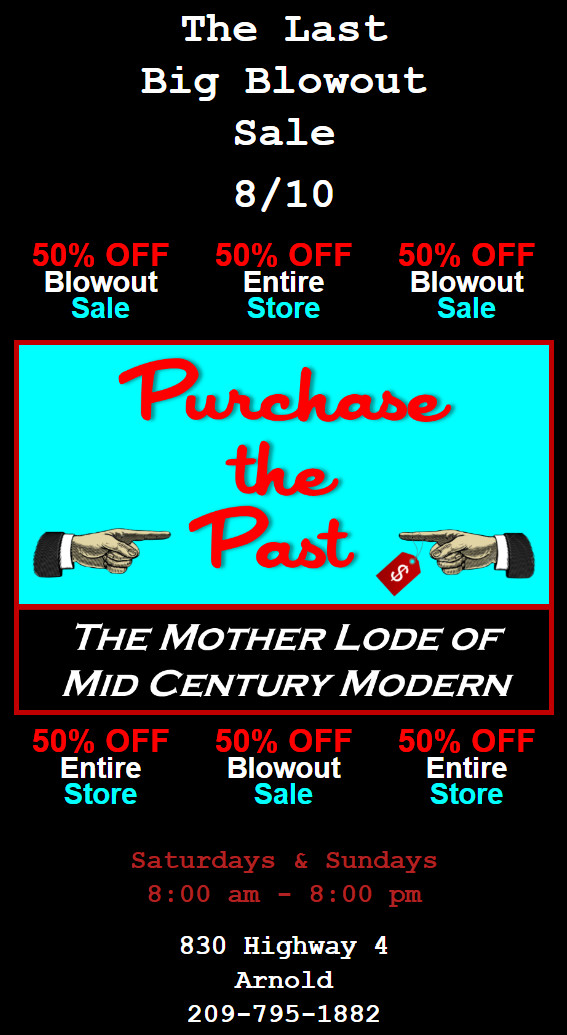 Huge Clearance Sale Going on Now at Purchase the Past