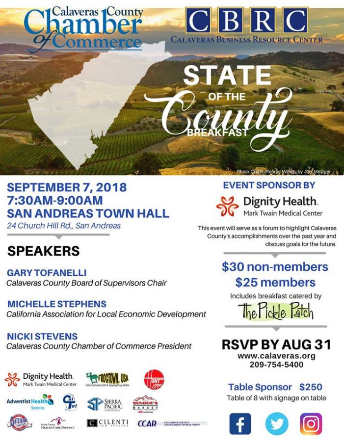 Make Plans to Attend The Third Annual State of the County Breakfast