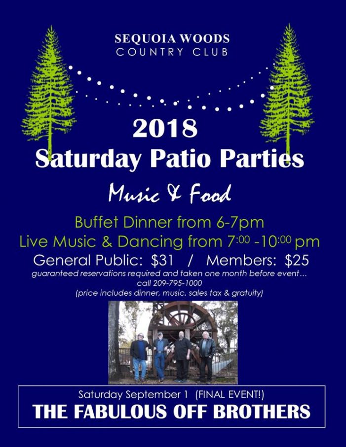 The Final Patio Party for 2018 is Tonight at Sequoia Woods!