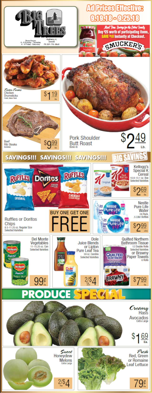 Big Trees Market Weekly Ad & Grocery Specials Though September 25th
