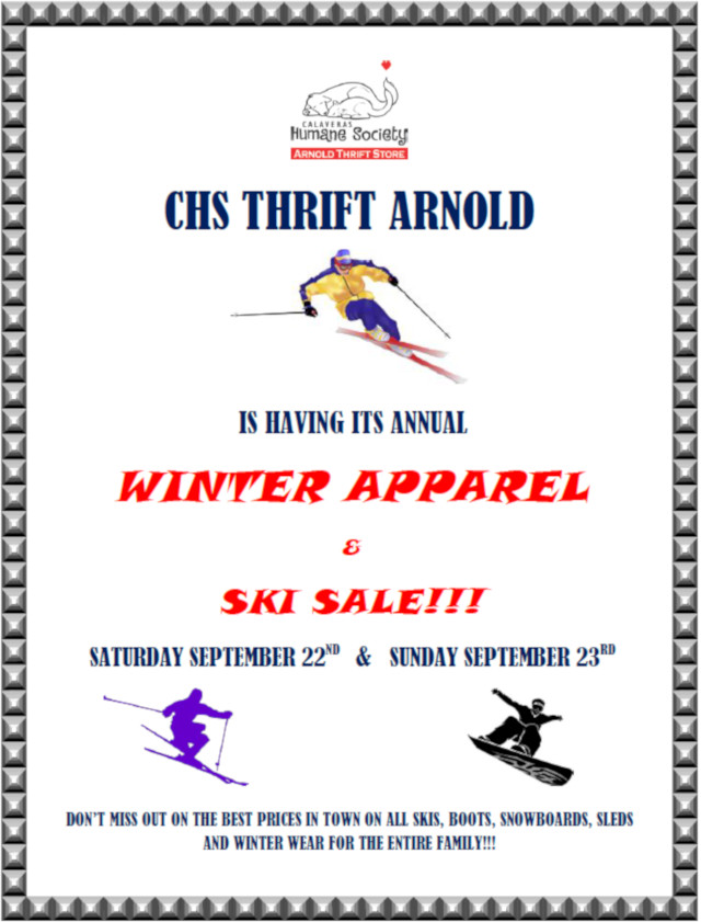 The Big CHS Thrift Annual Winter Apparel & Ski Sale!