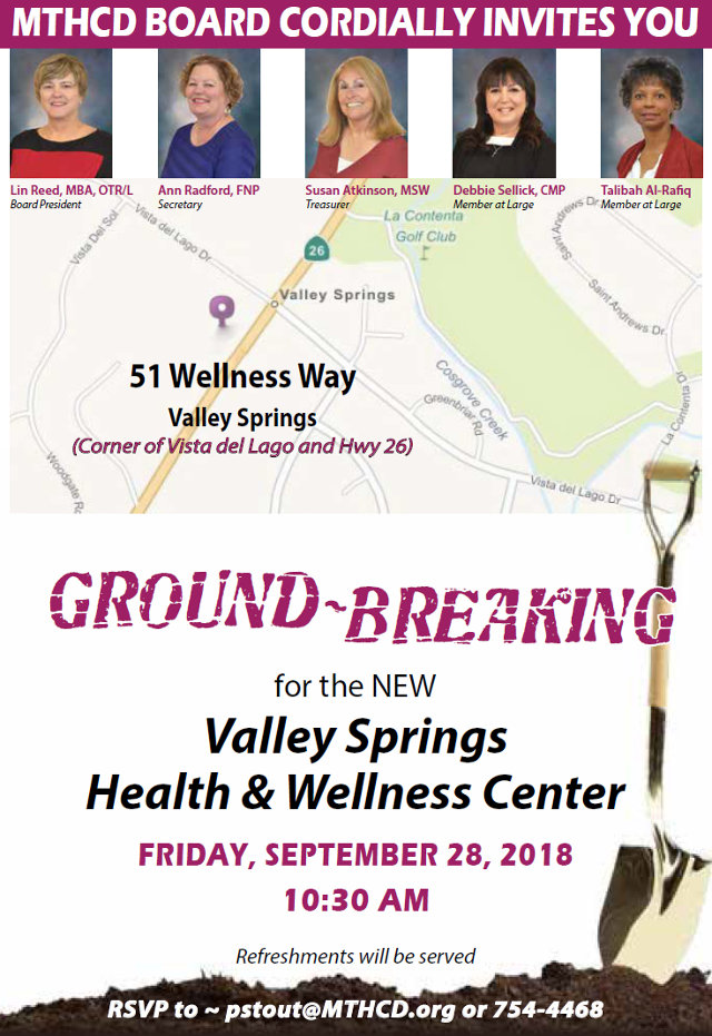 Groundbreaking Ceremony for New Valley Springs Health & Wellness Center