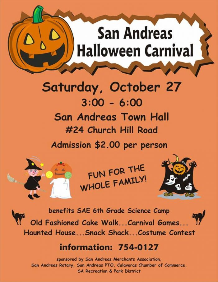 San Andreas Halloween Carnival is October 27 Don’t Miss It!