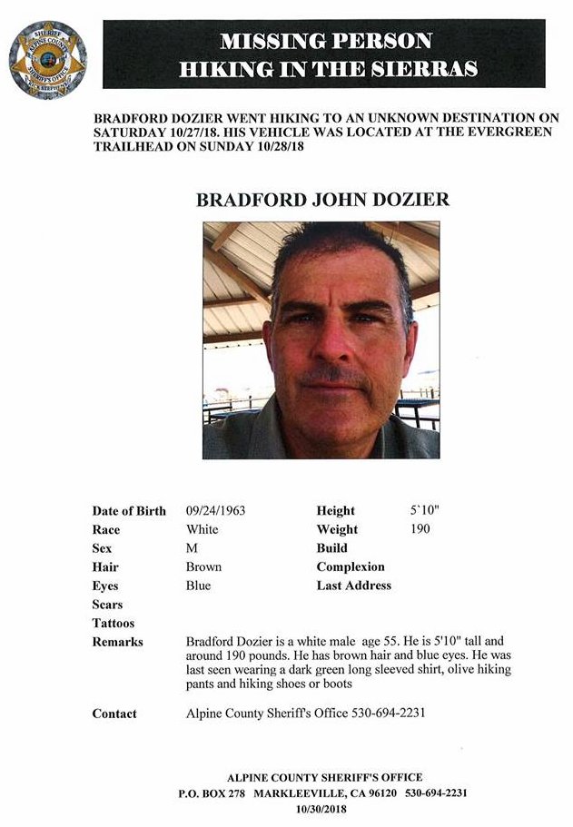 Update on Search for Bradford Dozier