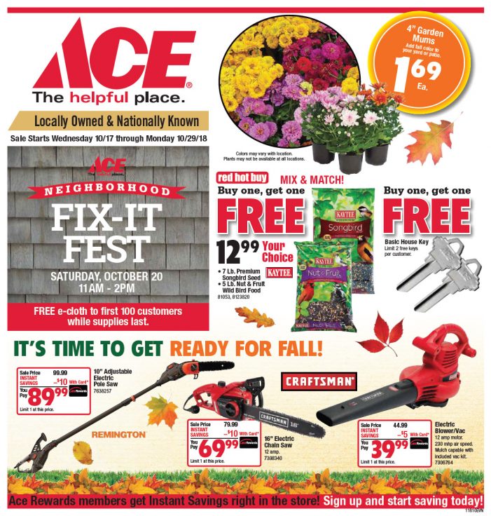 Big Fall Savings From Arnold Ace Home Center