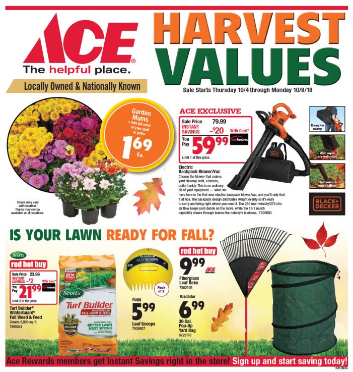 Wonderful Fall Savings from Arnold Ace Home Center