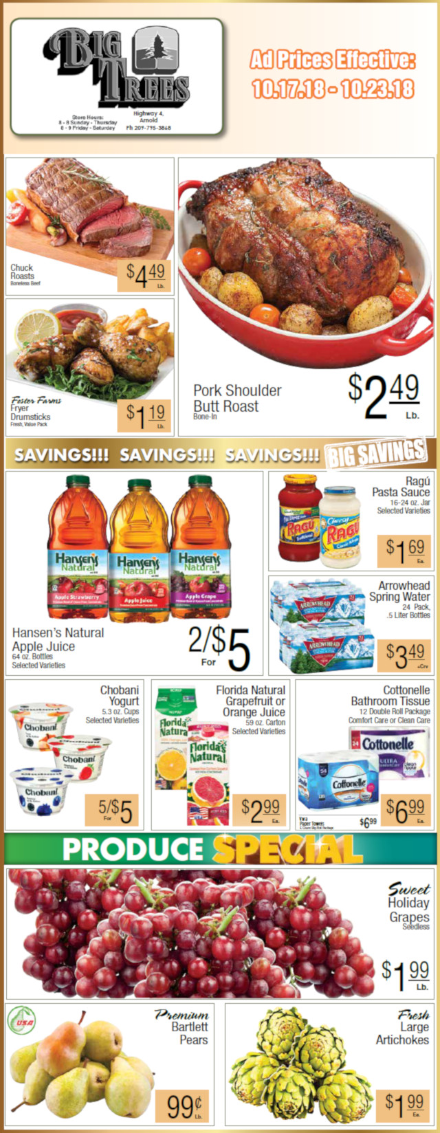 Big Trees Market Weekly Ad & Grocery Specials Through October 23rd