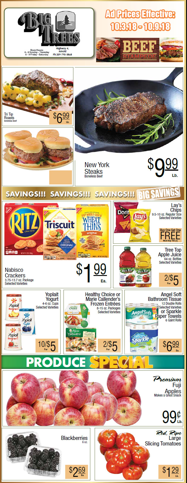 Big Trees Market Weekly Ad & Grocery Specials Through October 9th