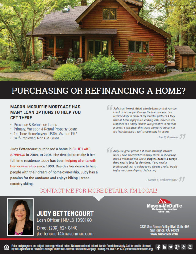 Interested In Purchasing A Home?  Call Judy Today for a Personal Consultation!