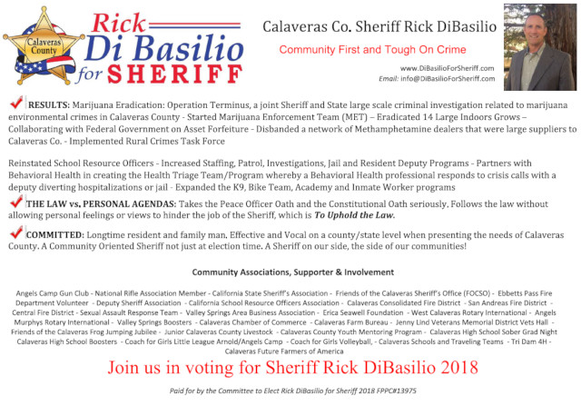 Vote Rick DiBasilio for Sheriff 2018