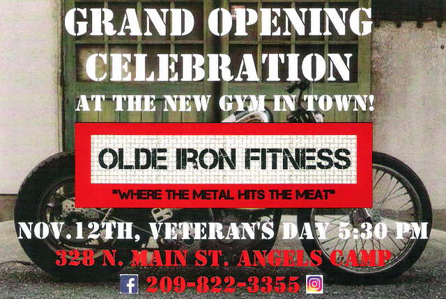The Grand Opening of Olde Iron Fitness is November 12th