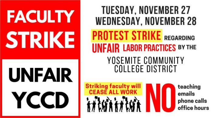 “Unfair Labor Practices Strike” Underway  at Columbia College on November 27 and Wednesday, November 28