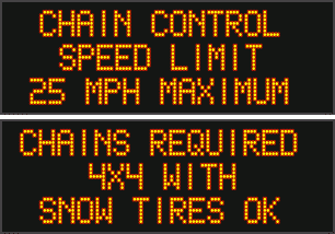 Chain Controls on Hwys 88, 4 & 108 For Thanksgiving Morning