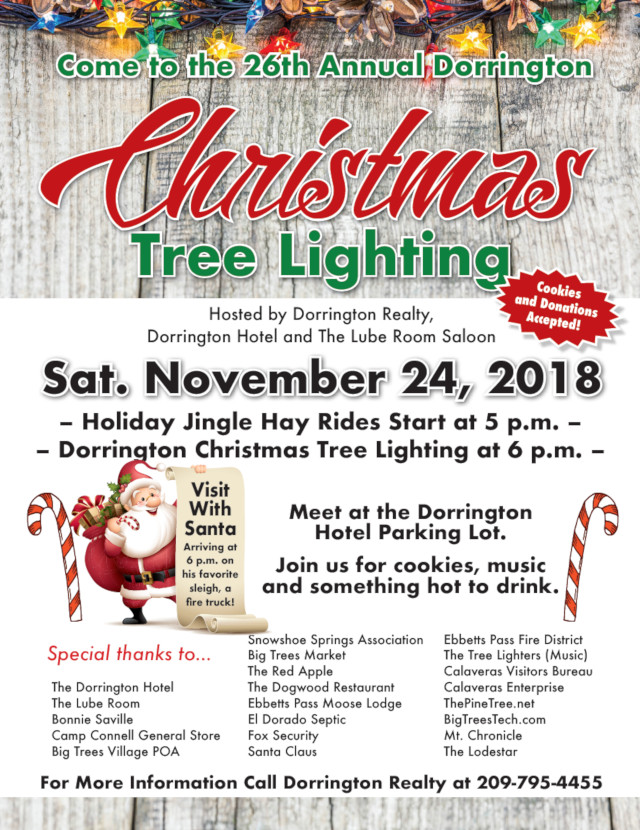 The 26th Annual Dorrington Christmas Tree Lighting is November 24th!