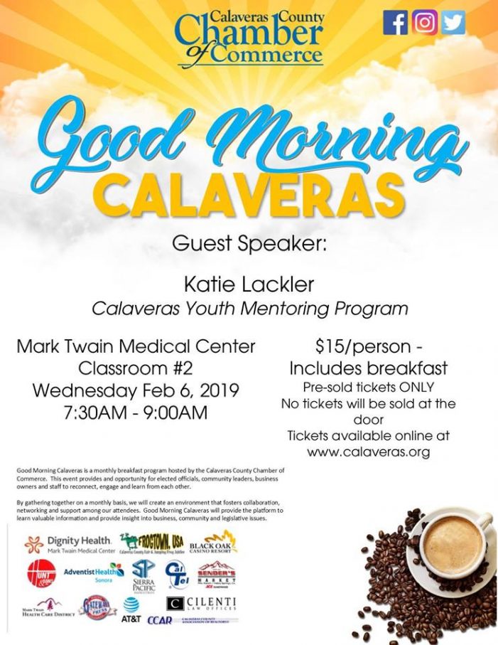 The Next Good Morning Calaveras is February 6th