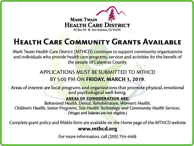 Apply Now For Mark Twain Health Care District Golden Health Community Grants!