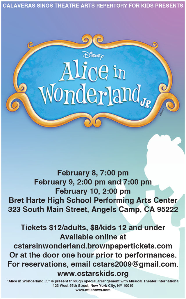 CSTARS Presenting Alice In Wonderland Jr. on February 8,9 & 10