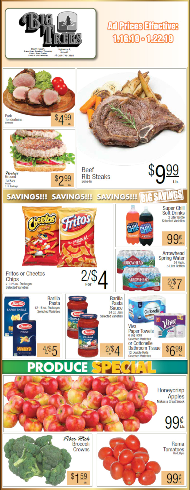 Big Trees Market Weekly Ad & Grocery Specials Through January 22nd