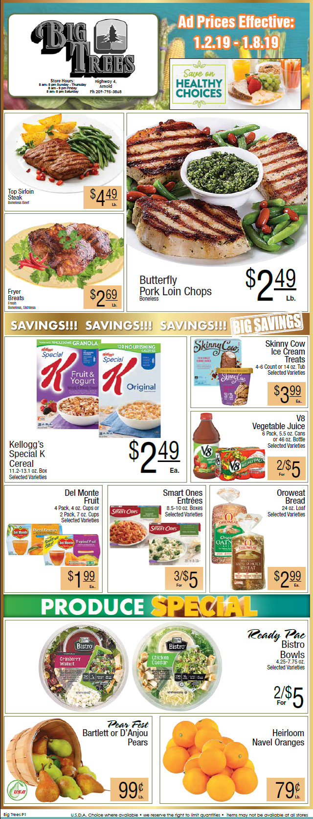 Start Your Year Off Right at Big Trees Market!  Weekly Ad & Grocery Specials Through January 8